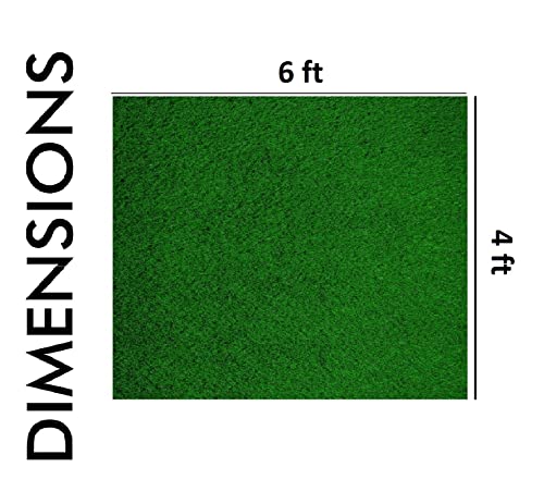 Image of Yellow Weaves High Density Artificial Rectangular Grass Carpet Mat For Balcony, Lawn, Door - (6 X 4 Feet), Green