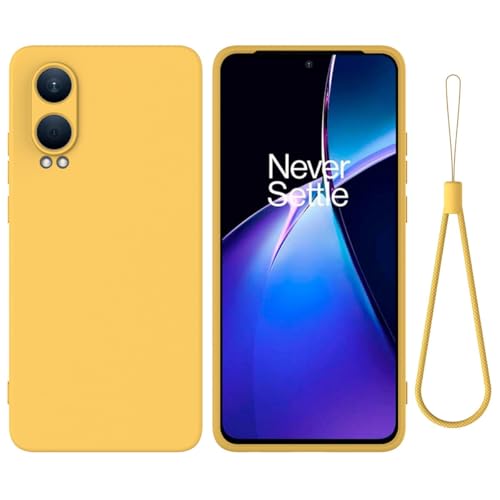 OnePlus Nord CE4 Lite �Ή� �X�}�z�P�[�X ���h�~ ���^ �X���� �t�̃V���R�� �\�t�gTPU �S�� �J�����ی�o���p�[ ���F �V���v���J�o�[ ���X�g�o���h�t��(Yellow)