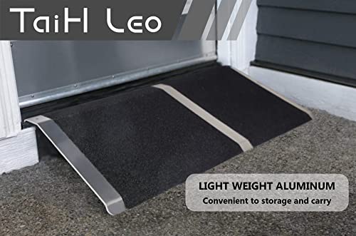 Taih Leo Threshold Ramps For Doorway 32" L X 10" W, 600Lbs Capacity Door Threshold Ramp, Aluminum Threshold Ramps For Wheelchairs, Lightweight Portable Ramp For Threshold #TOP3