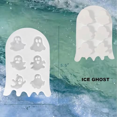 Molde para cubitos de hielo forma fantasma Halloween miniatura 6