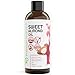 Sweet Almond Oil Carrier Oil - Cold Pressed Pure Natural Body Massage Oils for Essential Oils Mixing, Baby Oil Dry Skin Face Moisturizer Eye Makeup Remover Healthy Nails 4 oz Packaging May Vary