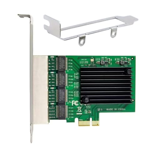 RJ45 Gigabit Ethernet PCI-e PCIe X1 Network Adapter Card, VLAN Server NIC, 4 Port