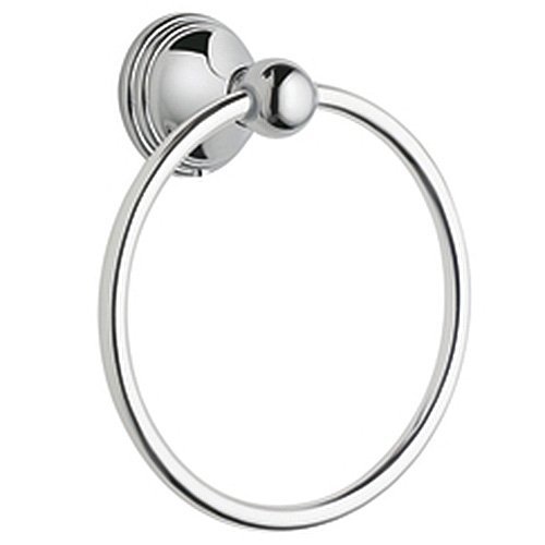 Image of Moen DN8486CH Preston Inspirations Towel Ring, Chrome (Chrome, 2)