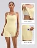 Conjunto Deportivo de 2 Piezas SUUKSESS para Mujer: Shorts Ciclista de Cintura Alta con Bolsillos y Top Racerback con Sujetador Integrado 6