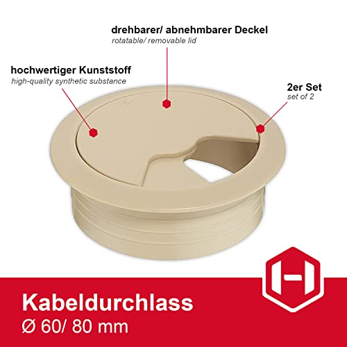 Gedotec Scrivania Passacavi | ENTRY | 60 mm | 2