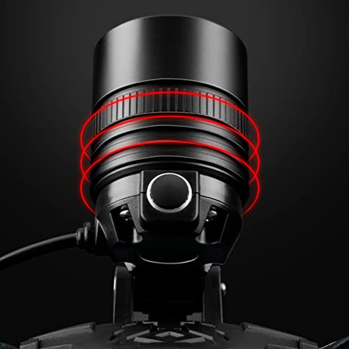 Lanterna de Cabeça Profissional HeadLight Farol Branco Para Bicicleta LED com Zoom Ajustável e Supor