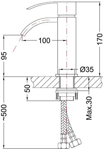 Miniatura 4 de Cascada de grifo de baño negro mate, sumerain