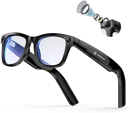 2026 Upgraded – Smart Camera Glasses, 8MP Resolution Supporting 4K HD Video Recording, Supports Photo/Video/Audio Recording, 410mAh Battery, with AI Assistant/AI Translation/Bluetooth Calling