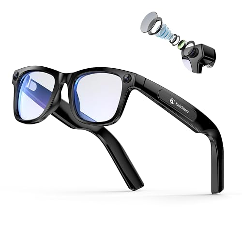 2026 Smart Glasses with Camera, 8mp Resolution Supporting 4K Video Recording, Photo/Video/Audio Recording, 410mah Battery, and Includes Ai Assistant, Ai Translation, and Bluetooth Calling. by EarlySincere - Used condition - CA$111.59