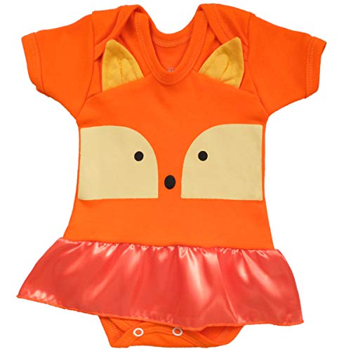 Body Bebe Estampas Divertidas Body Infantil Raposa Raposinha Cor:Laranja;Tamanho:G