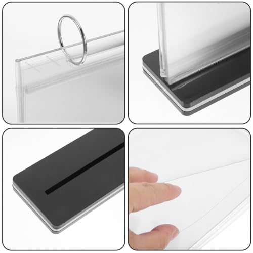 Soporte para menú en restaurantes modernos, juego de 3 piezas de PVC para mesas ordenadas 3