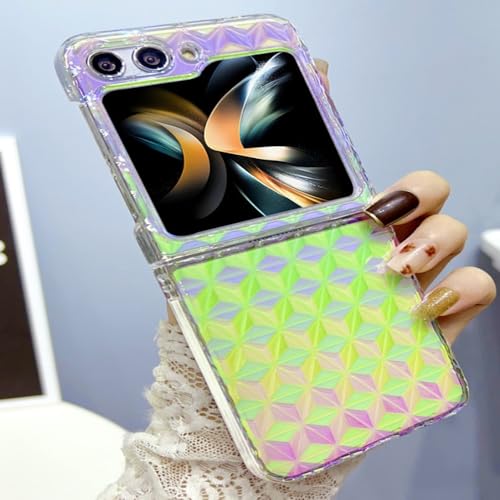 Coque Samsung Z Flip 5 protection objectif silicone souple dégradé violet arc-en-ciel