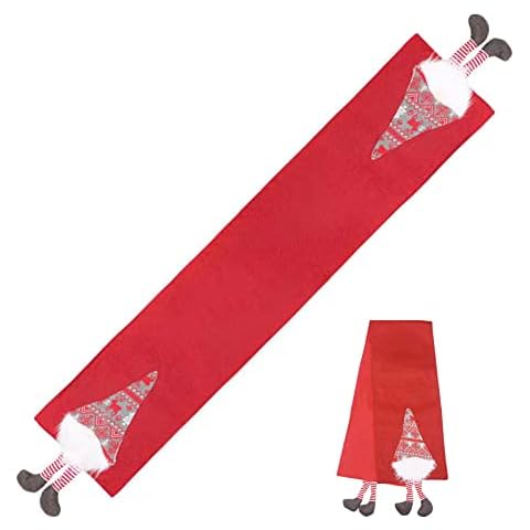 PAPU Camino de Mesa navideño Rojo con Gnomos Cover
