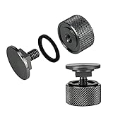 3mirrors Welding Hood (Pipeliner) Helmet Fasteners Grey Headgear Replacement Parts Accessories Screws Flip Hood Aluminum - Anodized w/Silicone Washer Non-Slip 1 Pair