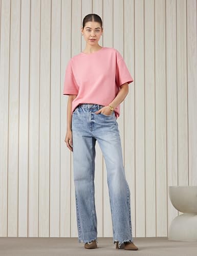 Image of Amazon Brand - Symbol Women's Oversized Textured T-Shirt | Seersucker (Available in Plus Sizes)