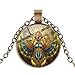Produktbild Halskette mit Anhänger, ägyptisches Skarabäus-Design, Retro-Stil, Symbol der Stärke, Glas-Cabochon, Ägyptisches Amulett