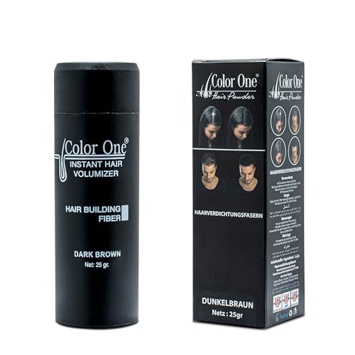 Color One El polvo de raíz actúa al instante y fortalece tus fibras capilares. Color One para espesar el cabello y cabello lleno en cuestión de segundos. (marrón oscuro)