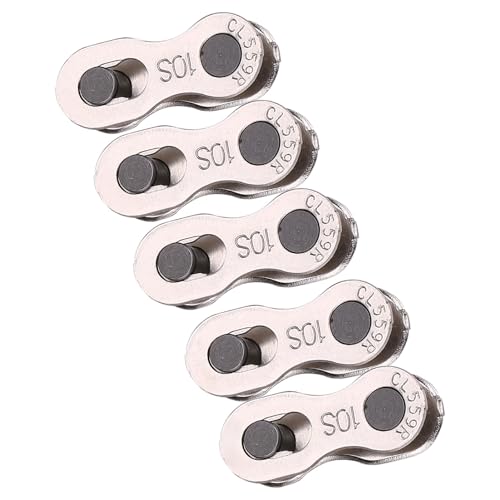 Fahrradkettenglied, 5 Paar Fahrrad Kettenverschluss Kettenverschluss-Glied für 6, 7, 8, 10 Geschwindigkeitskette Fahrrad Ersatzteile (10 Speed)