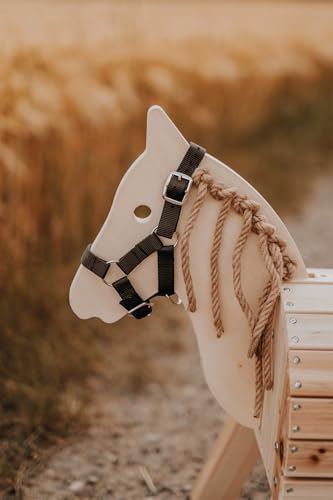 Small Foot Cheval en Bois Compact, Cheval de Selle avec Licol, à partir de 3 Ans, pour l'intérieur et l'extérieur, 12313, Beige