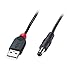 LINDY 70268 Adapterkabel USB A St - DC 5,5/2,1mm St, schwarz