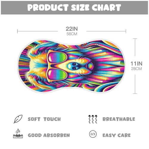Dog Sunglasses Colorful Baby Burp Cloths Soft Burp Cloth Burp Rags Cotton Burp Clothes Absorbent Muslin Burp Cloths for Girl Unisex Boy Newborn 1 Pack 22x11 Inches2