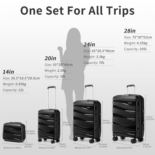 Kono Luggage Sets of 2 Piece L...