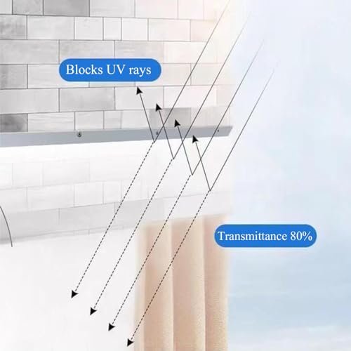 Toldo transparente de policarbonato con aislamiento UV y drenaje curvo para ventanas 480 cm 5