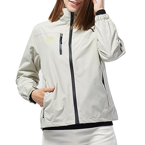 Veste De Randonnée Imperméable Femme - Coupe-vent Avec Poches Zippées - Grande Taille
