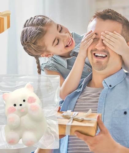 Image of Taba Squishy, Squishy, Squishy Stress Relief Funny Novelty Cute Animals Stress Relieving Fidget for Boys Girls Birthday Party Gifts Anxiety&Relaxation for Kids Teenage (White)