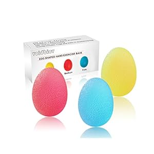 Hand Squeeze Stress Balls Set with Carry Bag 3 Resistance, Finger Wrist Arthritis Therapy Rehab Exerciser, Carpal Tunnel, Stroke Rehabilitation Equipment