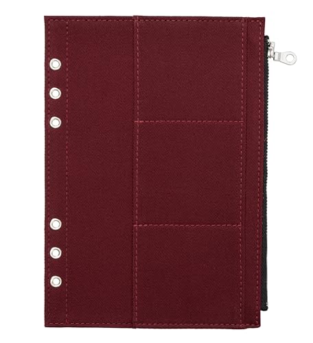 Wanderings 6-Ring A5 Binder Reißverschlusstasche - 8,25 x 4,25 / 21x14 cm (A5 Tasche) - Planer-Zubehöretui Für Nachfüllbare Planer - Kompatibel Mit Filofax