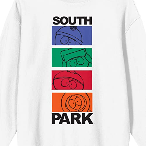 Bioworld South Park Sketch Art Crew Neck Long Sleeve White Adult Sweatshirt2