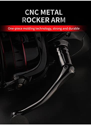 LINNHUEスピニングリールHE1000 (ブラックレッドHK, 7000) 7枚目