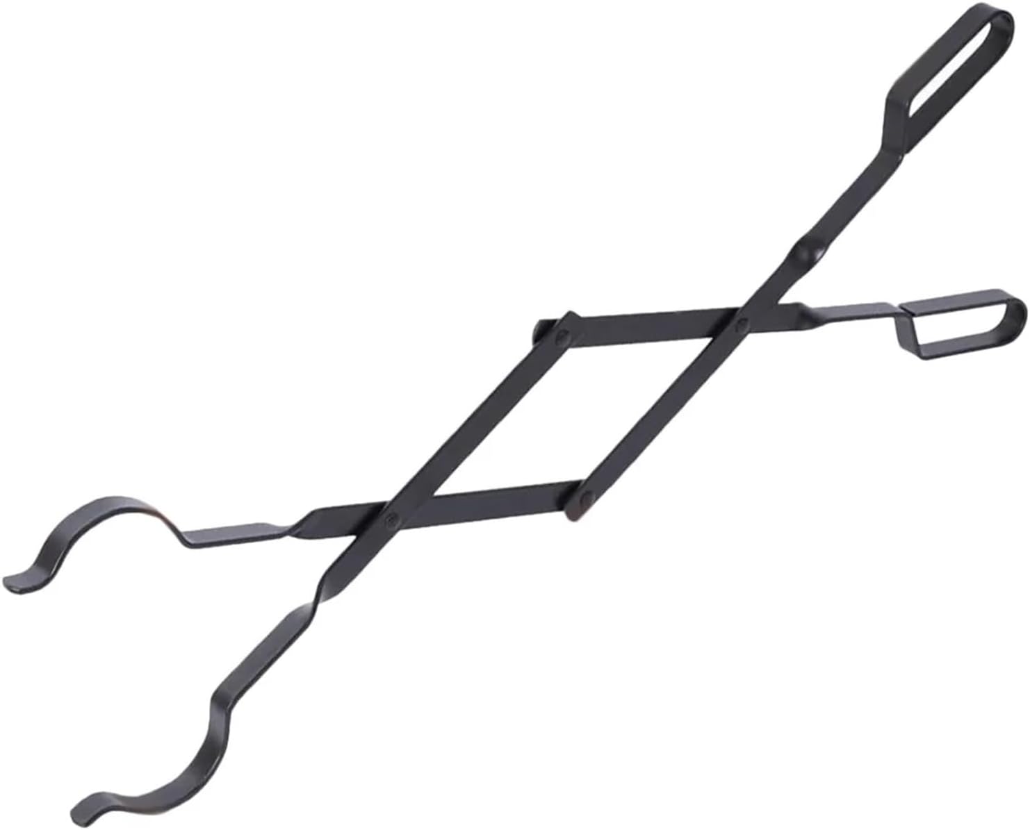 Safe Firewood Tong Folding Log Grabber Metal Indoor Outdoor Fireplace Tool Reasonable Structure Long Lasting for Fire Pit Bonfire Campfire Outdoor Indoor