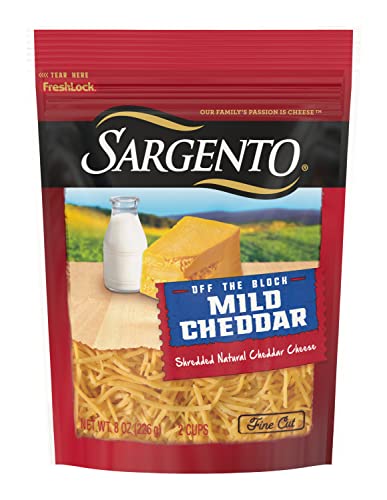 Sargento Shredded Mild Natural Cheddar Cheese, 8 Oz. #TOP15