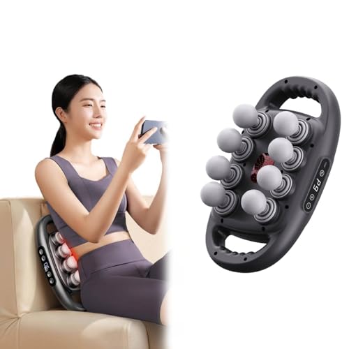 Massage Gun Set,Deep Tissue Massage Gun Portable with 9 Modes & 9 Speed Settings,Massager Cordless Back Massager,for Deep Tissue, Back, Shoulders, Legs, Pain Relief (Grey, 8-Head)