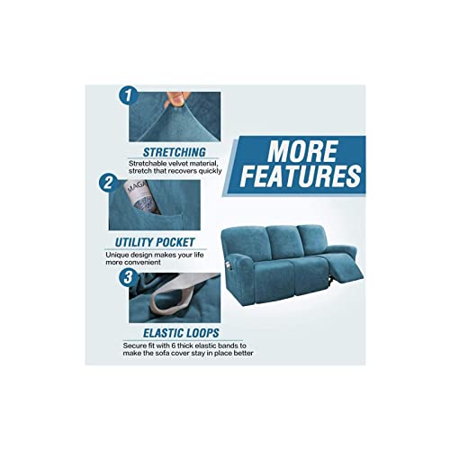 Protector de muebles elástico para cubrir sillón relax de 3 plazas 3