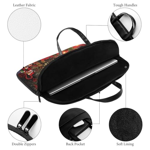 Bolso para laptop 15.6 pulg cuero impermeable unisex miniatura 4