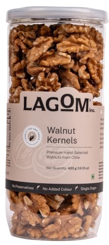 Image of Lagom Walnut Kernels 400g | Premium Chile Walnuts (Without Shell) | Crunchy, Naturally Nutty | No Added Preservatives | Vegan, Gluten Free, Non-GMO