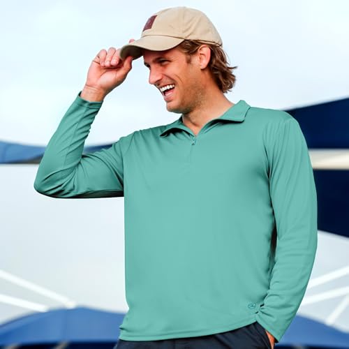 Reel Life Men’s Jax Beach Quarter-Zip UV Long Sleeve – Lightweight UPF 50+ Sun Shirts for Men, Quick-Dry Mens Long Sleeve Sun Protection Shirts Polyester Fishing & Outdoor Pullover Men (Medium)3