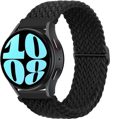 ブレイデッドソロループ コンパチブル Samsung Galaxy Watch 7/6/6 Classic/5/5 pro/4/4 Classic/3 41mm/Active 2/Active for Amazfit gtr 42mm/gtr mini/g