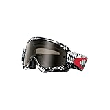 Oakley O-Frame MX Sand Podium Check Goggles (White Frame/Dark Grey Lens)