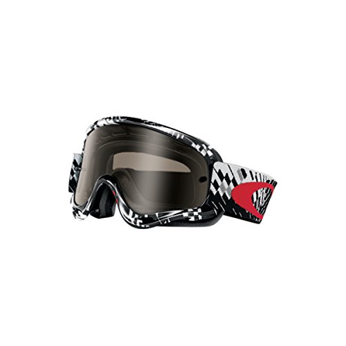 Oakley O-Frame MX Sand Podium Check Goggles (White Frame/Dark Grey Lens)
