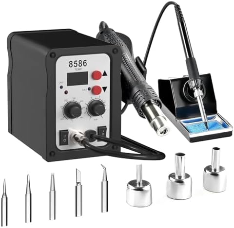 Stazione Saldatura Aria Calda FAOKZE 700W - 858D Con Display LED, 100-480°C, Kit Completo - Foto 7
