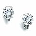 MARIELL -Clip-On Earrings with 8mm CZ Solitaire