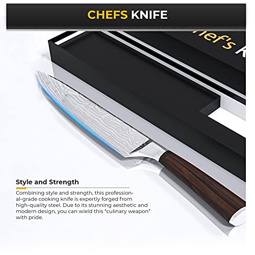 Chef's Knife Japanese Damascus Print Knife Stainless Steel Professional Custom Engraving Kitchen Chef’s Knife 8 In Personalized #TOP7