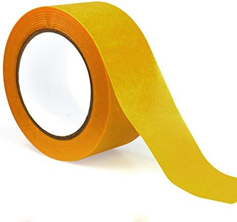 2 Rolls Masking Tape - 0.15MM x 48MM x 50M - Masking Tape Yellow for Professional & DIY Use, Decorating, Crafts, Household Appliances, Body Spraying & More