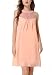 DREAGAL Women's Scoop Neck Loose Fit Floral Lace Mini Dress Peach Small