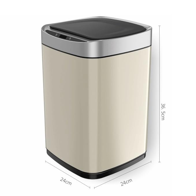 Smart Trash Can Automatic Sensor with Lid Bin Bathroom Wastebasket Home image 3