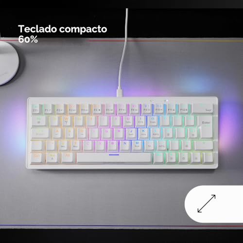 Teclado mecánico compacto 60% Mars Gaming MKMINIPRO RGB antighosting 2